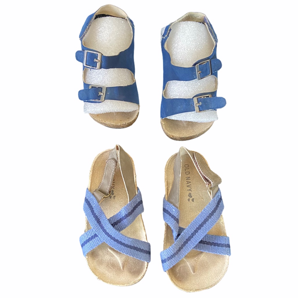 2 Pair Baby Unisex Sandals Shoes Boy/Girl 12-18 Month 11.5 Summer Boho Bundle